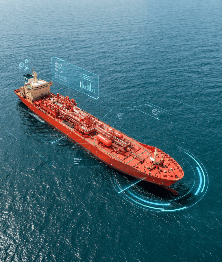 Navigator Gas ship showing live AR data